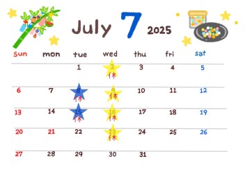 ●7月定休日のご案内●