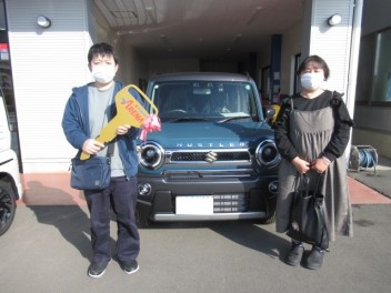 ハスラ－納車です。