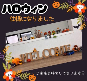 ショールームを秋仕様にしました♪