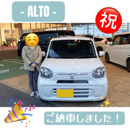 アルトをご納車いたしました！