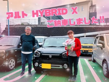 『アルト HYBRID X』ご納車しました!!