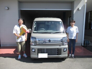 エブリイワゴン納車です。
