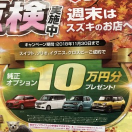 オプション10万円キャンペーンは11月末までです！