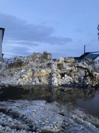 大雪。刈り上げたモミあげが寒くて風邪をひく。