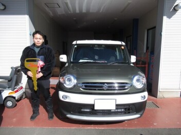 クロスビ－納車です。