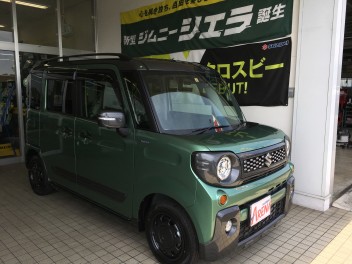 H様、スペーシアギア(ツールグリーン)のご納車おめでとうございます！