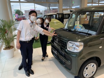 展示車がスペーシアになりました！！