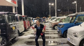 雪だ！！！車だ！！！レッツゴー白山！！！