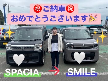 ワゴンRスマイル納車おめでとうございます！