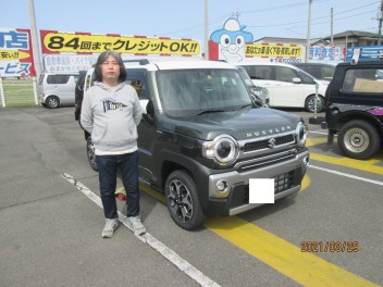 ハスラーを納車させていただきました。