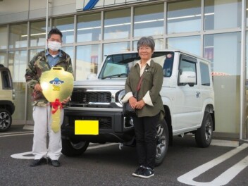 ジムニーのご納車、おめでとうございます!!