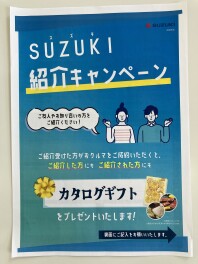 suzuki紹介キャンペーン始めました。