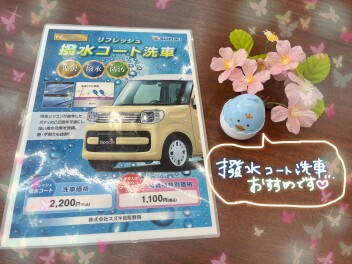 撥水コート洗車