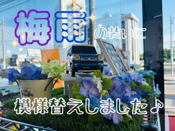 梅雨の装いに模様替えしました♪