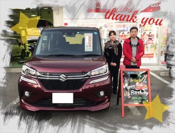 Ａ様、未使用車ソリオバンディットご納車おめでとうございます！