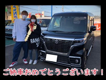 平岡様のスペーシアカスタムを納車致しました！