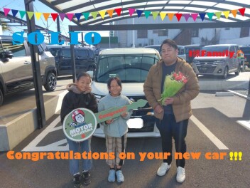 SOLIO  Ⅰ様　納車式(・ω・)ノ