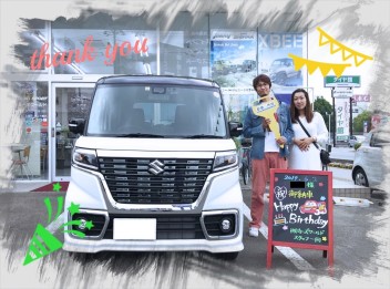 Ｙ様、新車スペーシアカスタムご納車おめでとうございます！