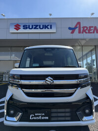 【新車納車】スペーシアカスタム HYBRID XSターボをご納車！ピュアホワイトパールの上質な一台