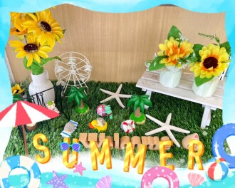 ショールームの飾りを夏仕様にしてみました♡女子改