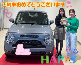 新型の新色ラパンご納車おめでとうございます