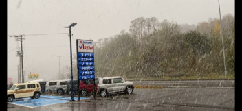 初雪降りました！！！(*^▽^*)