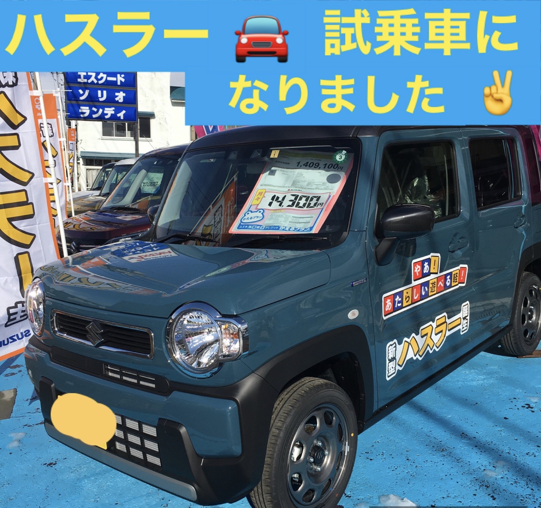 ハスラー試乗車になりました 新車情報 お店ブログ 株式会社スズキ自販岩手 スズキアリーナ盛岡