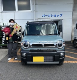 F様にハスラーＪスタイルをご納車させて頂きました