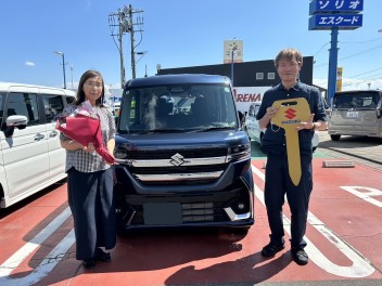 K様にスペーシアカスタムをご納車させて頂きました