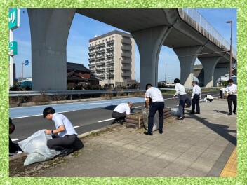店舗回り清掃しました★