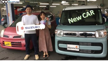 スペーシアの大人気カラーのご納車です