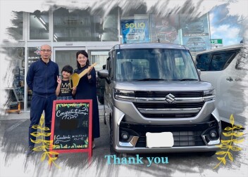 N様　新車スペーシアカスタムご納車おめでとうございます！