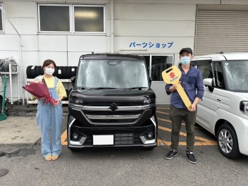 S様にスペーシアカスタムをご納車させて頂きました