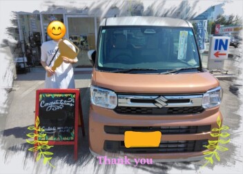 O様　新車ｽﾍﾟｰｼｱご納車おめでとうございます！