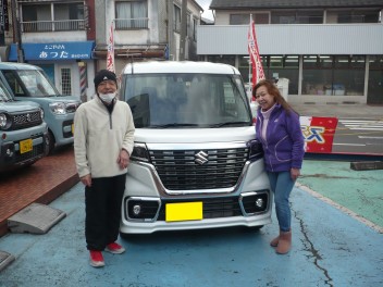 新車スペーシアカスタム納車です。