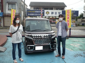 スペーシアカスタム納車です。