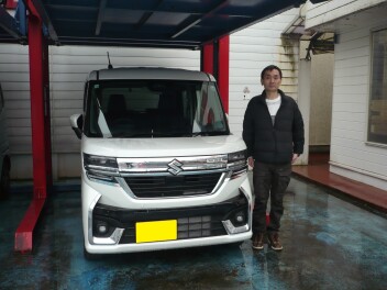 新車スペーシアカスタム納車です。