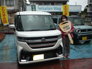 新車スペーシアカスタム納車です。