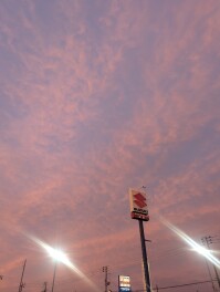 スズキアリーナ長岡からの夕焼けショット
