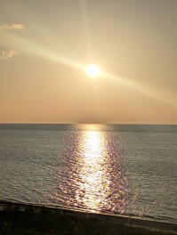 瀬波の夕焼け　星空をめでる会　夕焼け男子のフォトショット