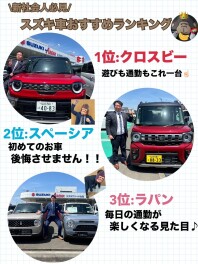 新社会人におすすめ！！スズキ車ランキング作ってみました！！