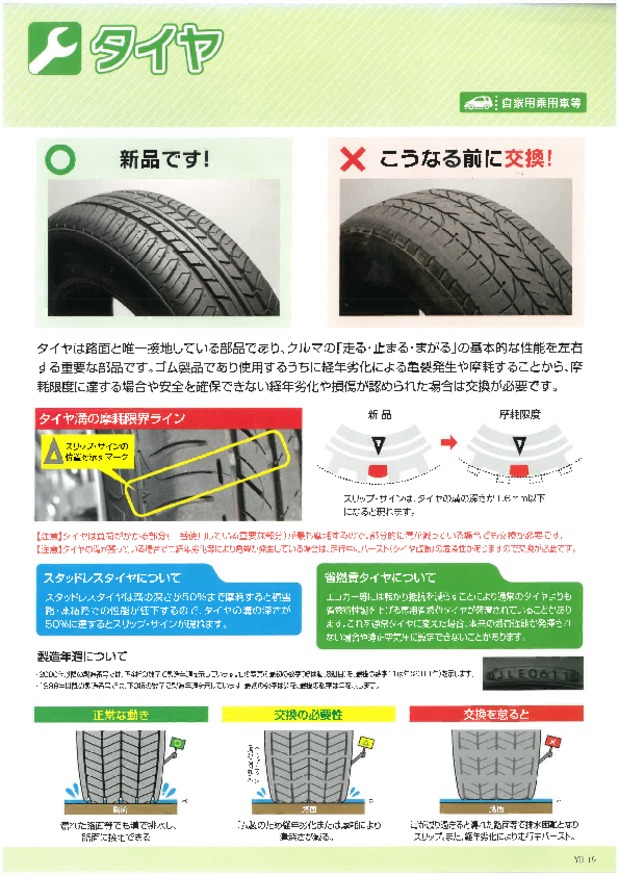 タイヤの点検されていますか？