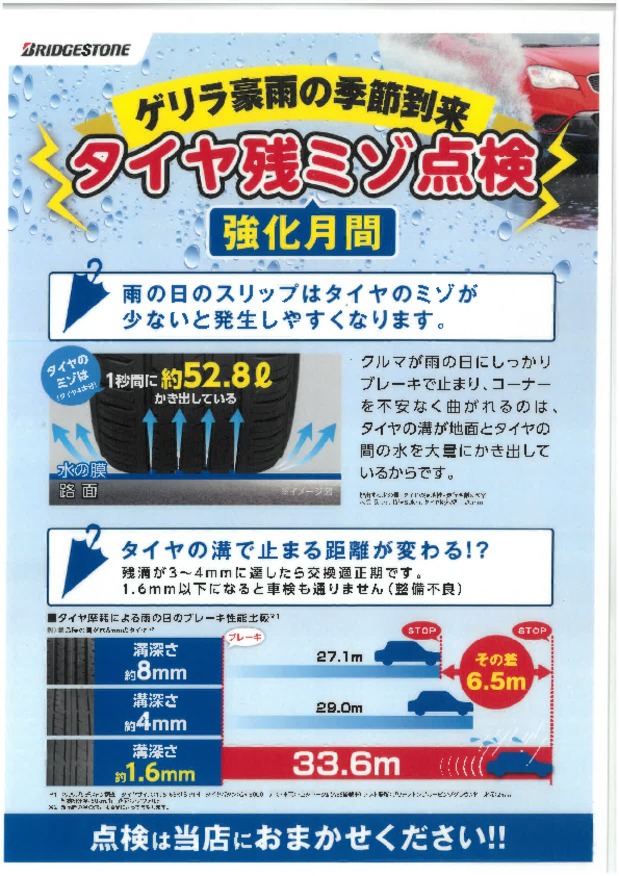 愛車無料点検始まります！！