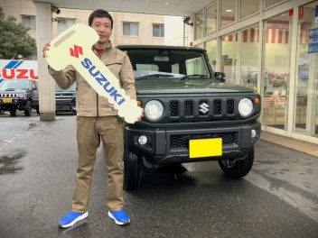 館山市にお住まいのO様に、ジムニーをご納車いたしました。