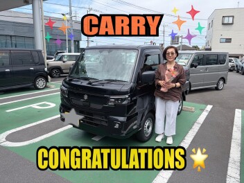 キャリイご納車おめでとうございます(≧▽≦)♪