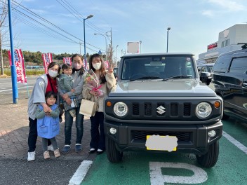 ジムニーご納車おめでとうございます(^-^)♬