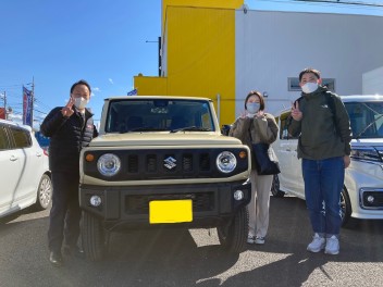 T様、ジムニーのご納車おめでとうございます♬