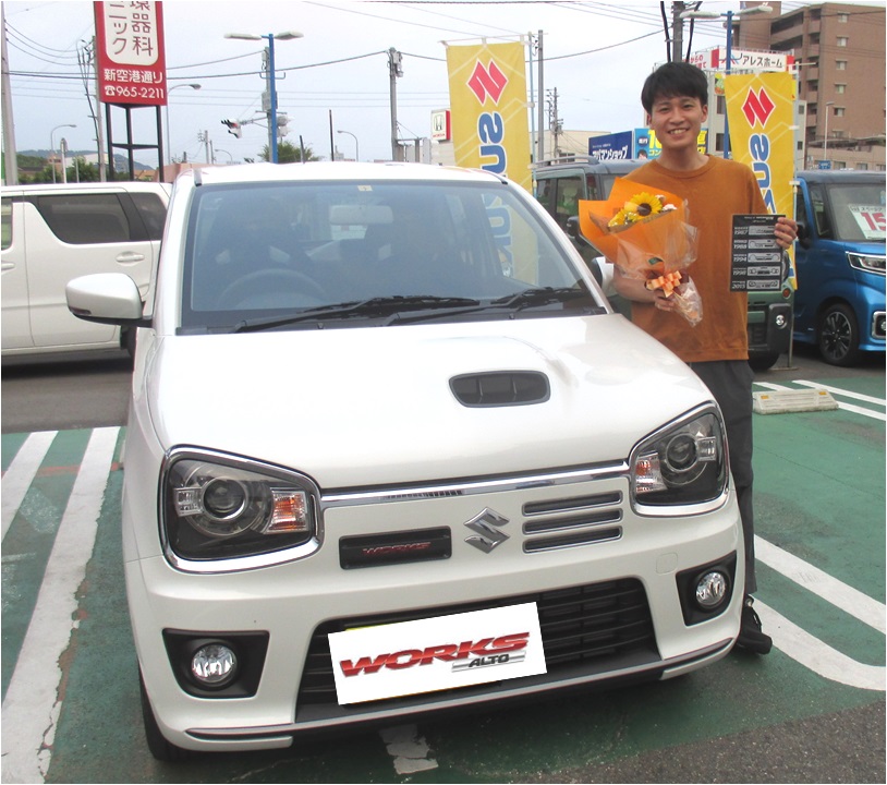 ｙ様アルトワークス納車式 納車ギャラリー お店ブログ 株式会社スズキ自販松山 スズキアリーナ天山 U S Station松山