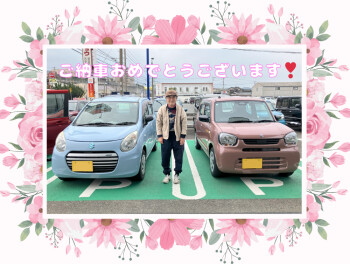 ピンクのアルト　納車いたしました！