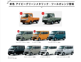 キャリイ・エブリイシリーズに新色登場！